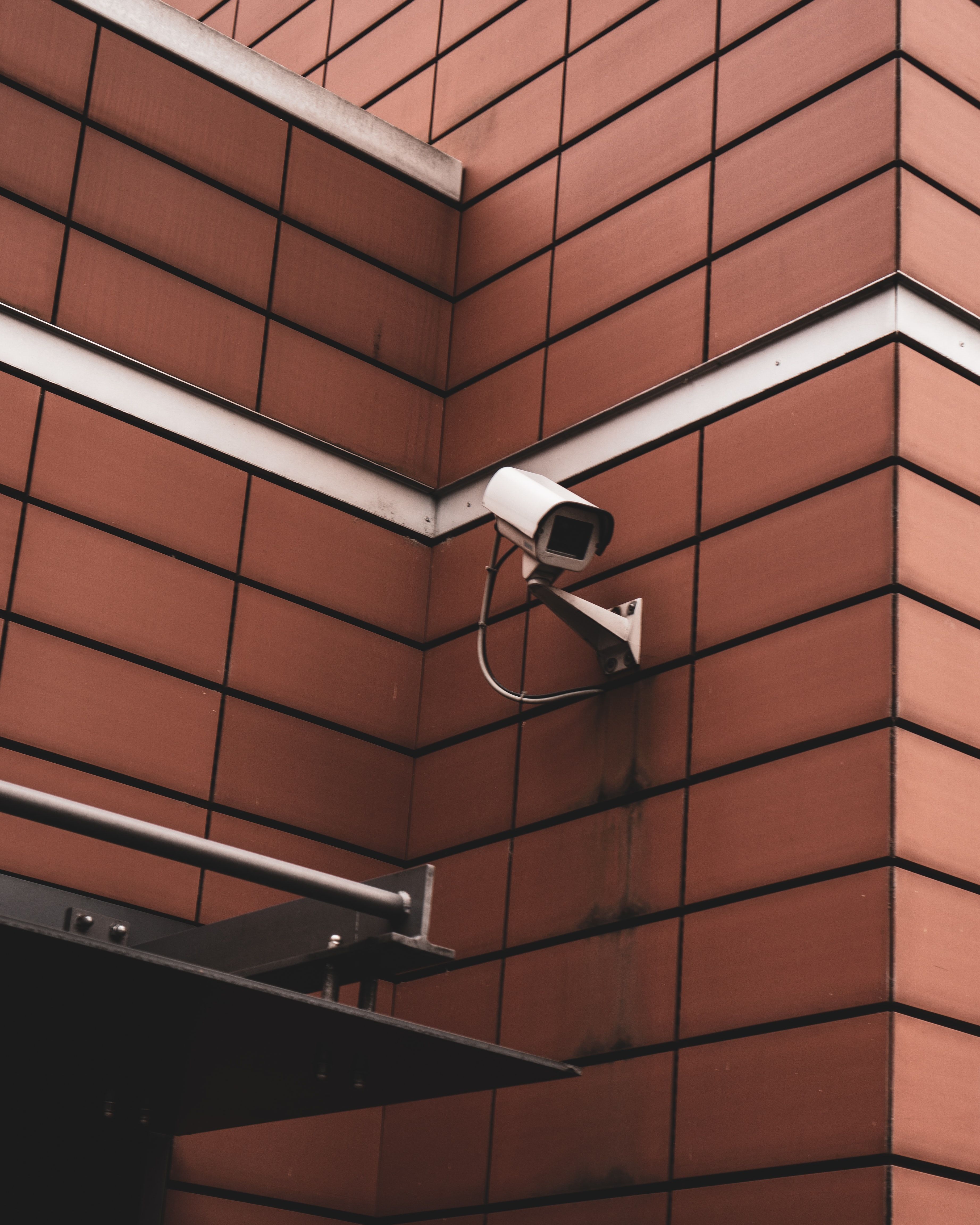 CCTV camera mounted on a commercial building