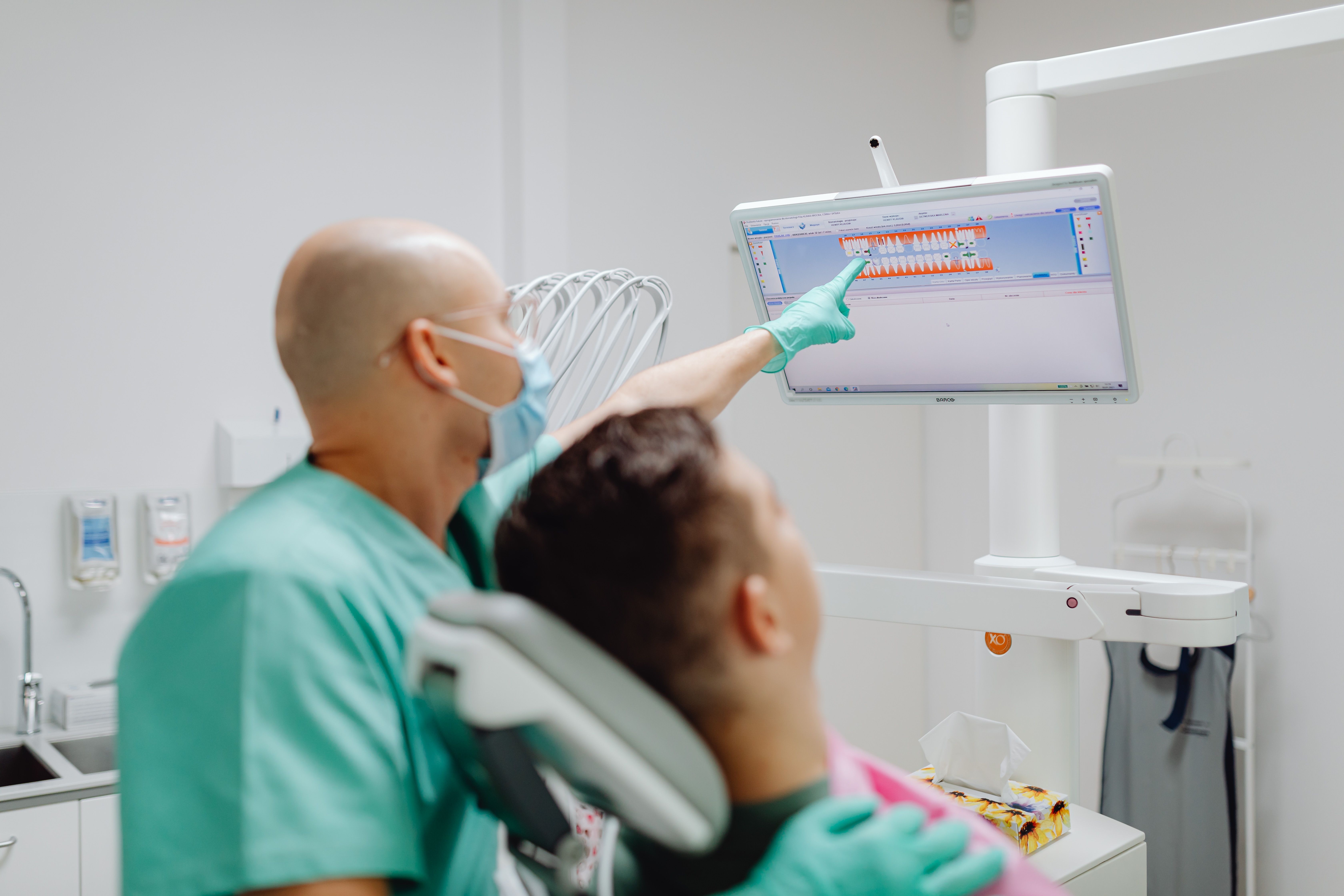 Modern dental surgery with digital imaging